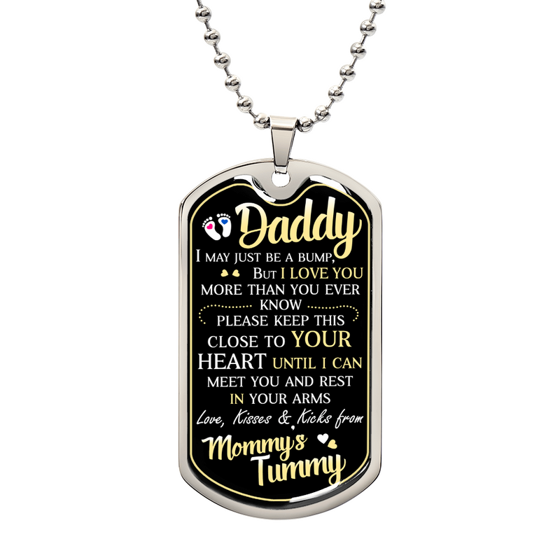Dad To Be - Dog Tag Necklace1