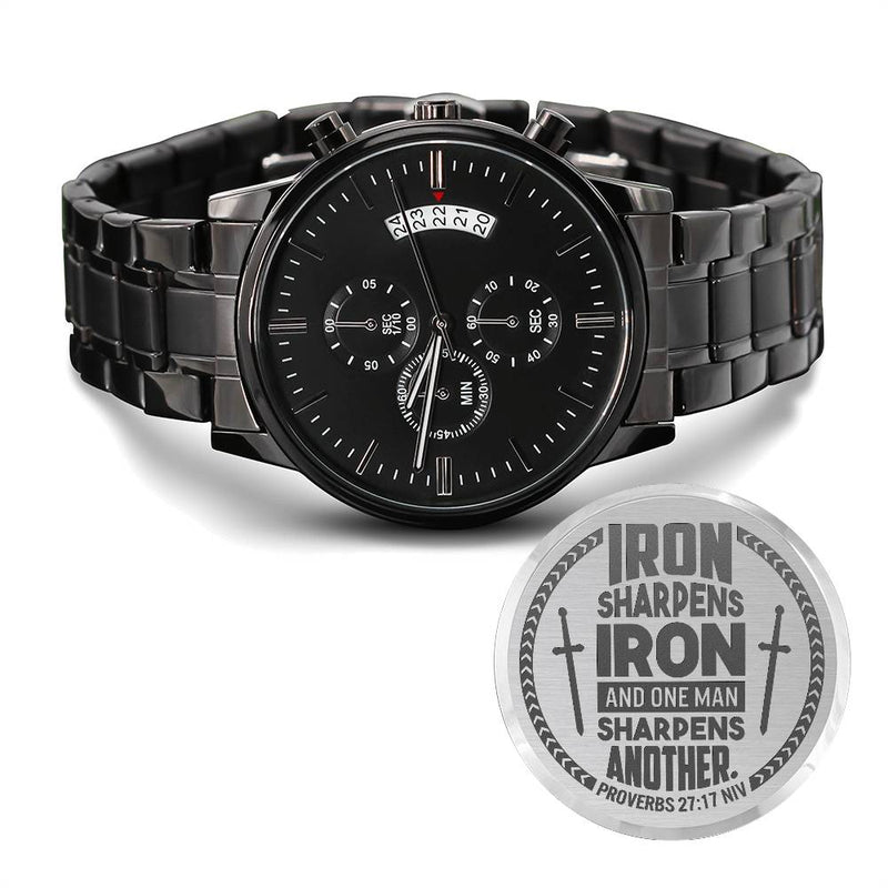 Iron Sharpens Iron (Proverbs 2717) – Men's Watch - Next Wave Supply