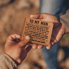 To My Man Inspiration (Black) – Leather Wallet - Next Wave Supply