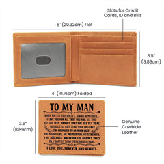 To My Man Inspiration (Black) – Leather Wallet - Next Wave Supply