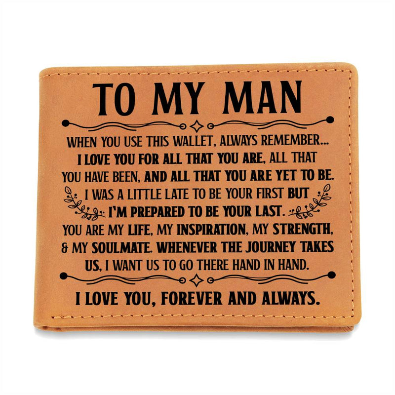 To My Man Inspiration (Black) – Leather Wallet - Next Wave Supply