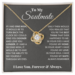 To My Soulmate - Love Knot Necklace - Next Wave Supply