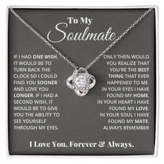 To My Soulmate - Love Knot Necklace - Next Wave Supply