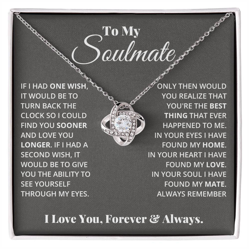 To My Soulmate - Love Knot Necklace - Next Wave Supply