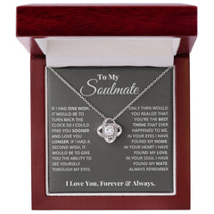 To My Soulmate - Love Knot Necklace - Next Wave Supply