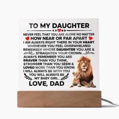 To My Daughter Braver – Acrylic Square - Next Wave Supply