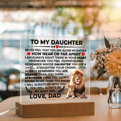 To My Daughter Braver – Acrylic Square - Next Wave Supply