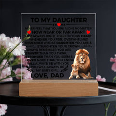 To My Daughter Braver – Acrylic Square - Next Wave Supply