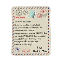 To My Daughter Loved (From Dad & Mom) – Sherpa Fleece Blanket - Next Wave Supply