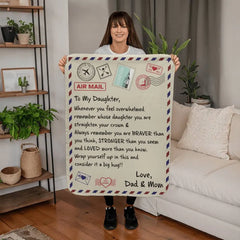 To My Daughter Loved (From Dad & Mom) – Sherpa Fleece Blanket - Next Wave Supply