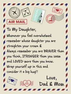 To My Daughter Loved (From Dad & Mom) – Sherpa Fleece Blanket - Next Wave Supply