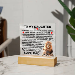 To My Daughter Braver – Acrylic Square - Next Wave Supply