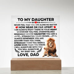 To My Daughter Braver – Acrylic Square - Next Wave Supply