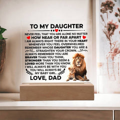 To My Daughter Braver – Acrylic Square - Next Wave Supply