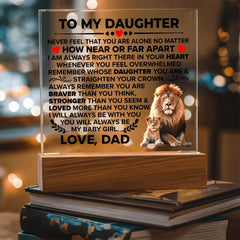To My Daughter Braver – Acrylic Square - Next Wave Supply