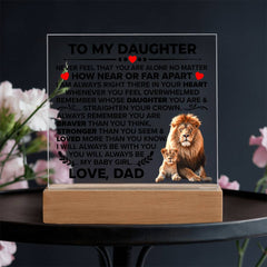 To My Daughter Braver – Acrylic Square - Next Wave Supply