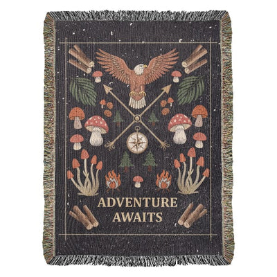 Adventure Awaits - Woven Blanket