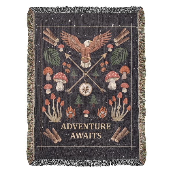 Adventure Awaits - Woven Blanket