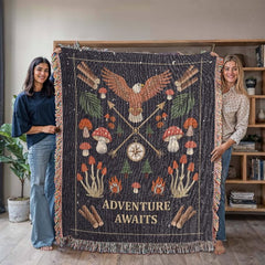 Adventure Awaits - Woven Blanket
